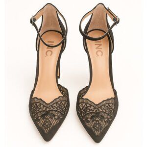 Women’s Kinlee Two-Piece Pointed-Toe Pumps – Lace Detail Heels